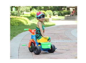 淘嘟嘟儿童三轮车脚踏车玩具童车 新款宝宝三轮自行车踏行学步车TDD321